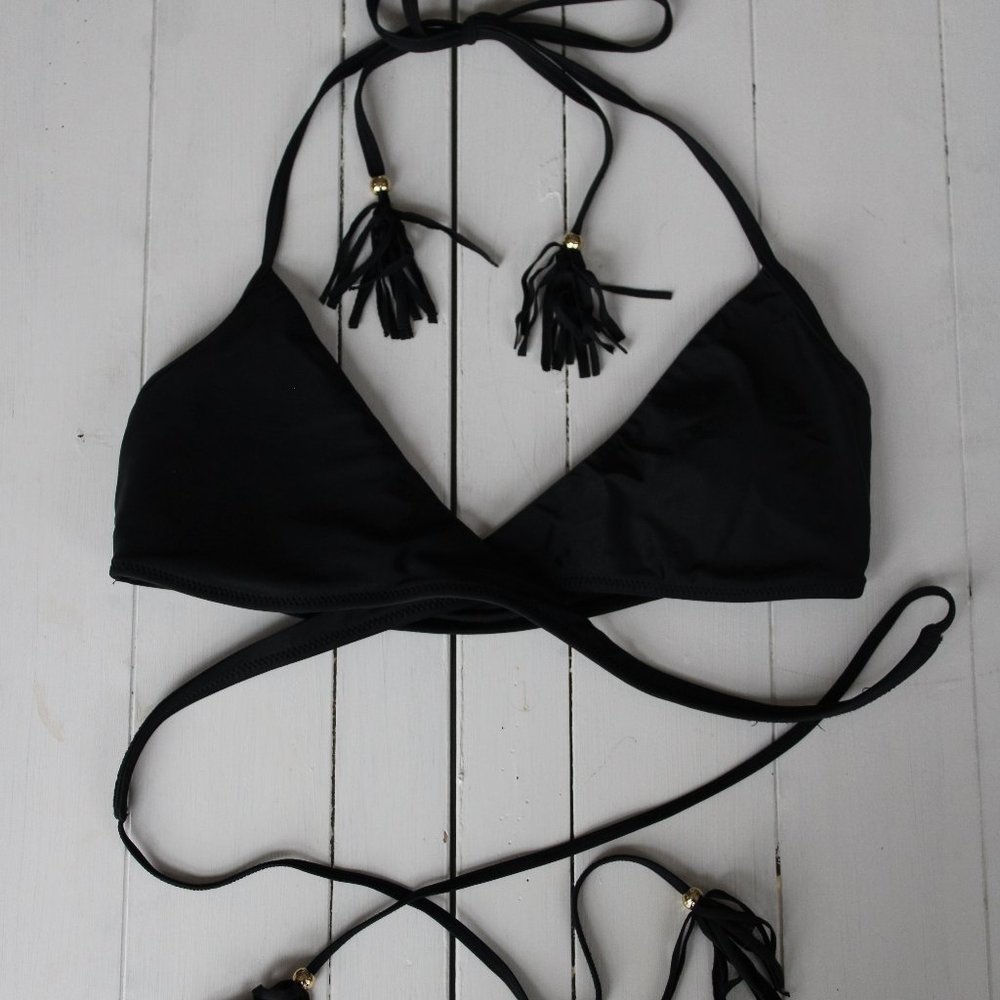 Black Multi-Way Cross Body Bikini Top, Abercrombie & Fitch